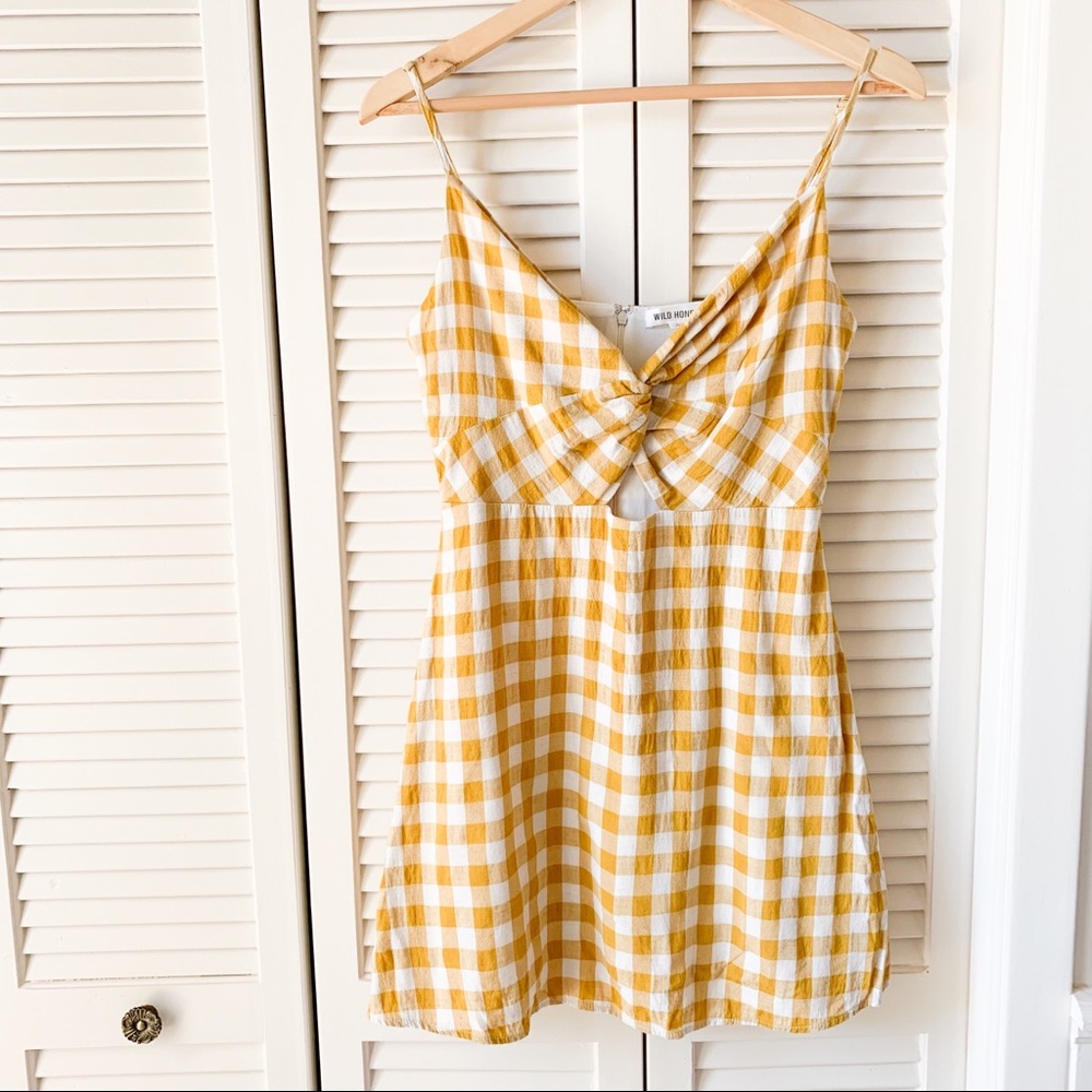 Wild Honey Peep Mustard Summer Dress